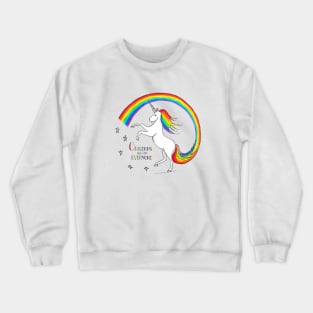 Rainbow Unicorns are for Everyone Design Crewneck Sweatshirt